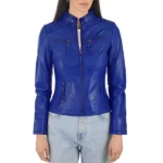 Austin and Ally S04 Laura Marano Blue Leather Jacket