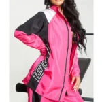Lily Collins Emily in Paris 1997 Pink Sports Jacket - Image 2