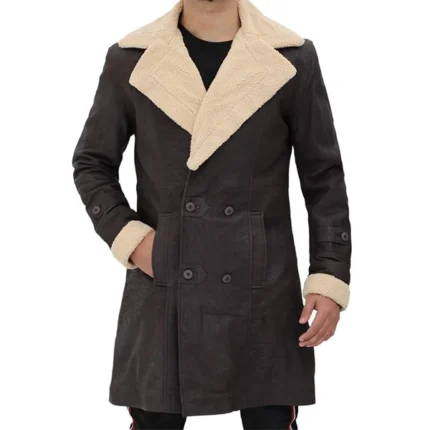 SuperFly Trevor Jackson Shearling Leather Coat