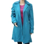 Bird Box Malorie Hayes Blue Wool Coat