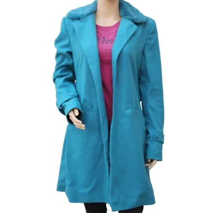 Bird Box Malorie Hayes Blue Wool Coat
