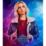 Doctor Who Season 14 Millie Gibson Leather Black Faux Shearling Jacket