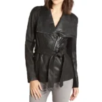 Once Upon a Time S03 Lana Parrilla Black Leather Jacket - Image 2
