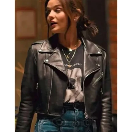 Puppy Love Lucy Hale Black Leather Jacket