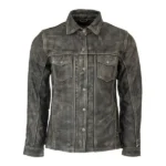 Ranch Hand Cowboy Grey Leather Jacket