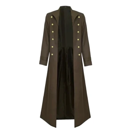 Victorian Steampunk Gothic Medieval Brown Coat