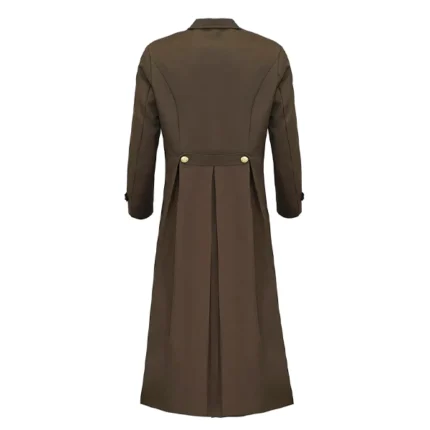 Victorian Steampunk Gothic Medieval Brown Cotton Coat