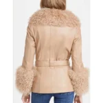 Dexter New Blood Jamie Chung Fur Trim Beige Jacket