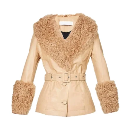 Dexter New Blood Jamie Chung Fur Trim Leather Jacket