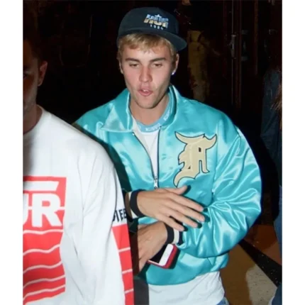 Fear God Justin Bieber Blue Satin Jacket