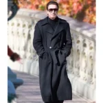 Halston Ewan Mcgregor Black Wool Coat