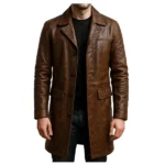 Mens Brown Leather Coat