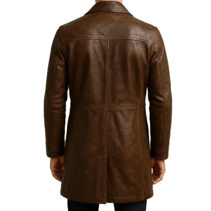 Mens Leather coat brown