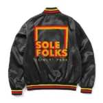 Sole Folks Black Satin Jacket
