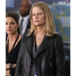 FBI Season 5 Joelle Carter Black Leather Jacket