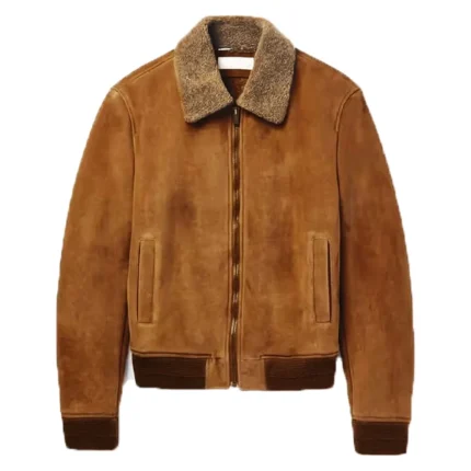 Harry Styles Brown Suede Aviator Jacket