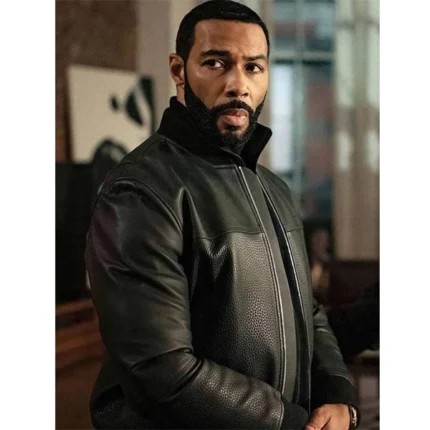 Omari Hardwick Ghost Power Black Leather Jacket