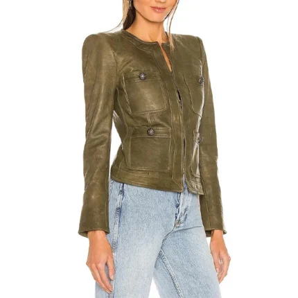 The Morning Show Reese Witherspoon Green Leather Jacket