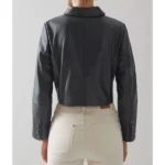 Wednesday Jenna Ortega Black Leather Jacket - Image 3