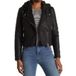 Christina Hall Christina on the Coast Leather Hooded Jacket