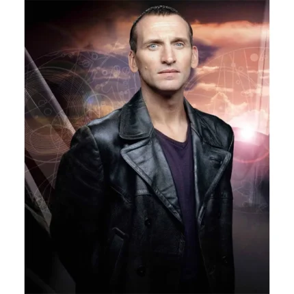 Christopher Eccleston Doctor Who Black Leather Coat