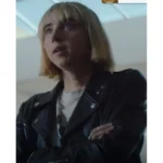 Clickbait Zoe Kazan Biker Leather Jacket - Image 3