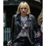 Clickbait Zoe Kazan Biker Leather Jacket