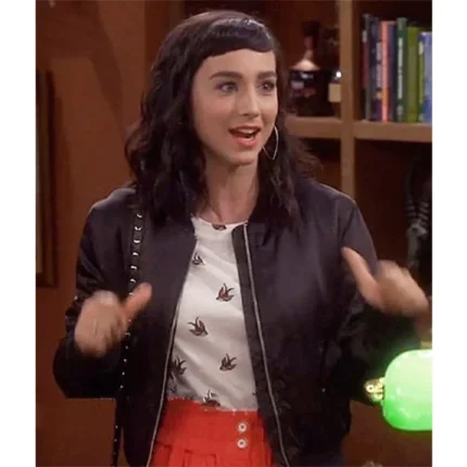 Last Man Standing S06 Molly Ephraim Black Satin Jacket