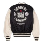 Los Angeles Dodgers New Era Black Satin Jacket