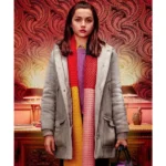 Ana De Armas Knives Out Grey Wool Coat