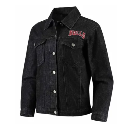 Chicago Bulls Black Denim Jacket