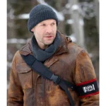 Corey Stoll The Strain Brown Leather Jacket - Image 2
