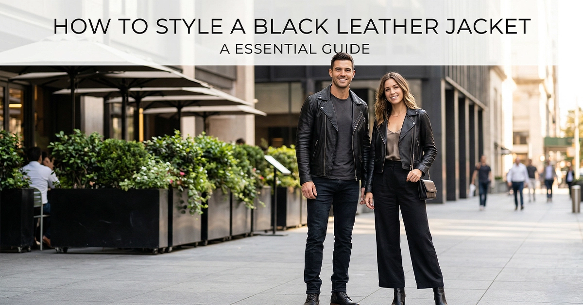 how to style a black leather jacket