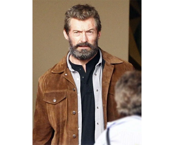 Hugh Jackman Logan Wolverine Suede Leather Jacket