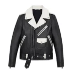 Justin Bieber Black and White Biker Jacket