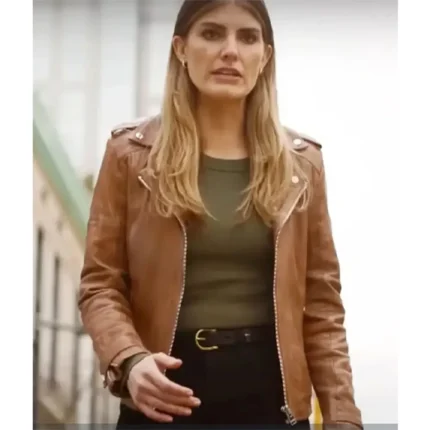 Quantum Leap S02 Caitlin Bassett Brown Leather Jacket