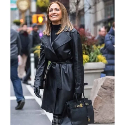 Second Act Jennifer Lopez Black Coat