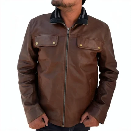 Spenser Confidential Mark Wahlberg Brown Leather Jacket