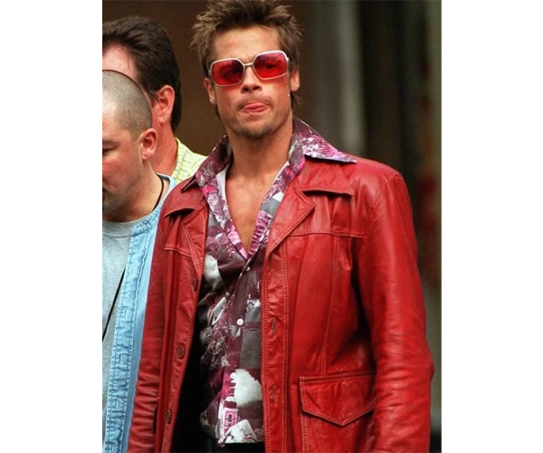 Brad pitt fight club leather jacket