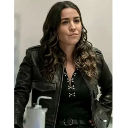 Audrey Esparza Power Book IV Force Black Leather Jacket