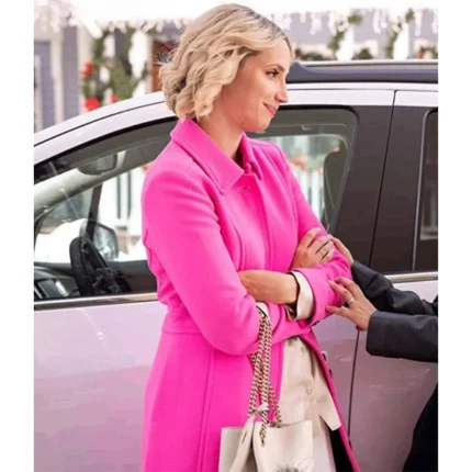 Candy Coated Christmas Molly Mccook Pink Wool Coat