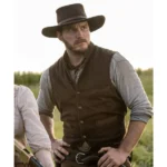 Chris Pratt The Magnificent Seven Brown Suede Vest