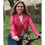 Hannah Brown The Bachelorette Pink Leather Jacket
