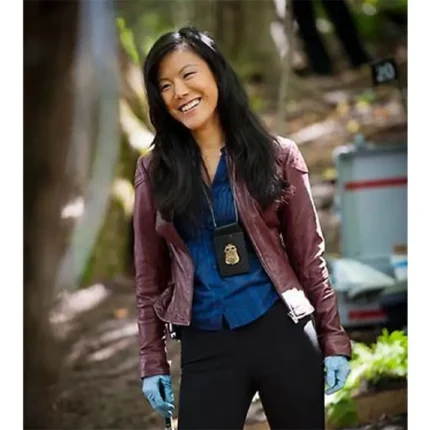 Hannibal S02 Hettienne Park Burgundy Leather Jacket