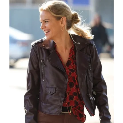 The Rookie S05 Mircea Monroe Burgundy Leather Jacket