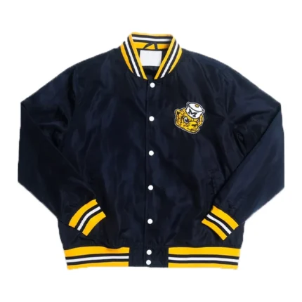 Michigan Wolverine Sailor Hat Script Navy Jacket