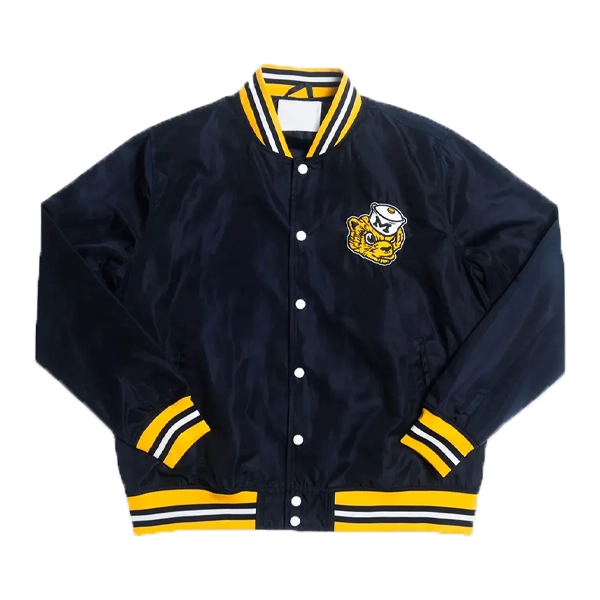 Michigan-Wolverine-Sailor-Hat-Script-Navy-Jacket Michigan Wolverine Sailor Hat Script Navy Jacket