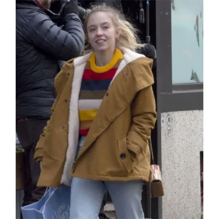 Sydney Sweeney The Voyeurs Brown Cotton Jacket