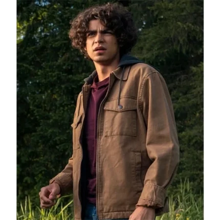The Imperfects Inaki Godoy Brown Cotton Hooded Jacket