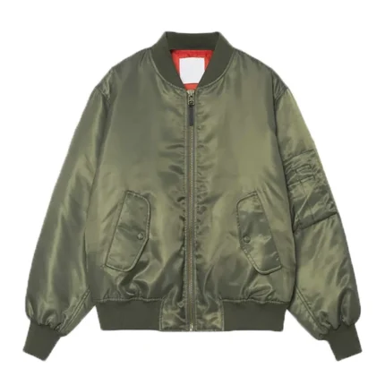 Women's Leon Army Green Bomber Jacket